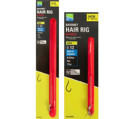Afbeelding van Preston Bayonet Hair Rig KKH Barbed 10cm (8pcs) Maat : Haak 14 0.21mm