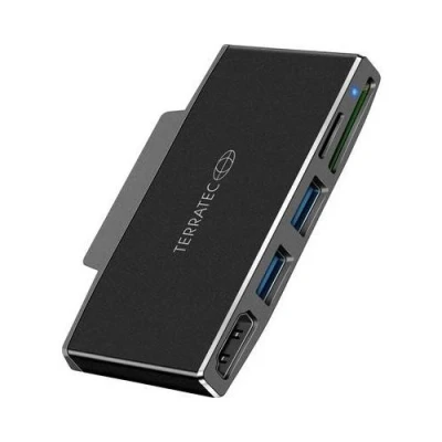 Image de Adaptateur USB 2.0 Terratec CONNECT Go1 310535 [1x C™ mâle 1x HDMI femelle, 3.0 type C, port carte SD, Slot pour MicroSD] 1 pc(s)