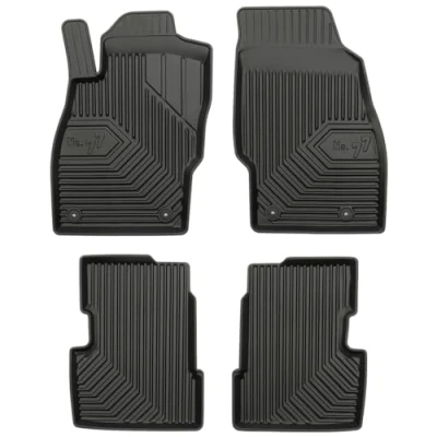 Afbeelding van M MOTOS Rubberen vloermat voor Opel Corsa E 2014 2019 Verbeter uw reiscomfort met de zwarte antislipmat Auto No.77 Automat alle weersomstandigheden, bescherming tegen jaren