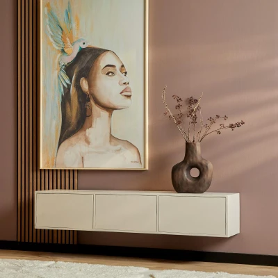 Afbeelding van Zwevend TV meubel Vision 160 cm zand