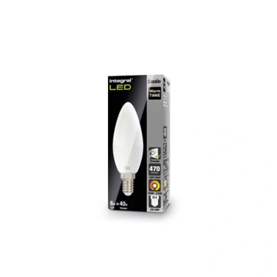 Afbeelding van Dimbare E14 Kaars LED Lamp Integral WarmTone 6 Watt, vervangt 40W Halogeen