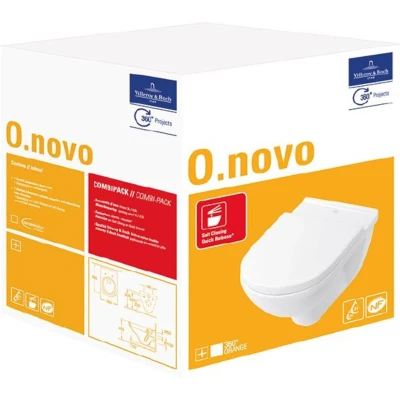 Afbeelding van Villeroy &amp; Boch O.Novo wandcloset combipack met SoftClose zitting 360