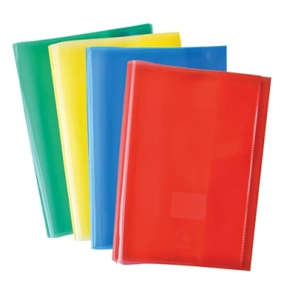 Afbeelding van gimboo Lot de 25 protège cahiers, format A4, extra résistants, 150 microns, en polypropylène, mélange couleurs, transparent, pour cahiers scolaires, couvertures livres