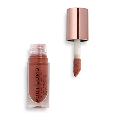 Image de Revolution Beauty, Pout Bombe Repulpant Gloss, Cookie Deep Nude, 4.6 ml
