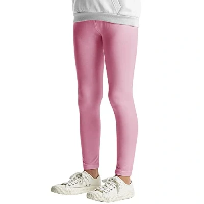 Afbeelding van L&amp;K II Leggings voor kinderen, basic dansbroek meisjes, effen, capr broek, fitnessbroek baby&#039;s zomer van katoen 2708, 1 stuk roze
