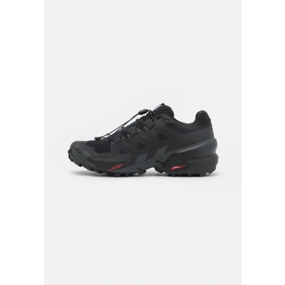 Afbeelding van Salomon Speedcross 6 Trail hardloopschoenen, Heren, Maat: 47 1/3, Black/phantom Textiel/ synthetisch