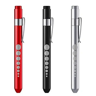 Afbeelding van Newaner led Penlight Pen Torch (3 stuks), herbruikbare penlamp met pupilkaliber zakclip