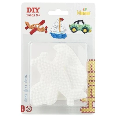 Image de Hama Beads 4576 Lot de 3 plaques à stylos Pour perles repasser Midi les enfants et adolescents Blanc Taille L