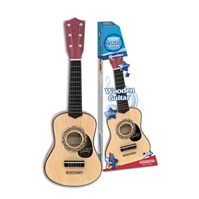 Afbeelding van Bontempi Spa Kindergitaar Speelgoedinstrument 6 snaren Hout