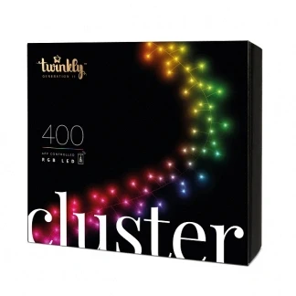 Afbeelding van Twinkly clusterverlichting 8.5 meter (400 LEDs, Wifi, Timer, RGB, Binnen/Buiten)