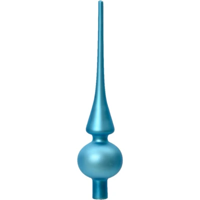 Afbeelding van Piek glas d6h26 cm suiker blauw kerst Decoris