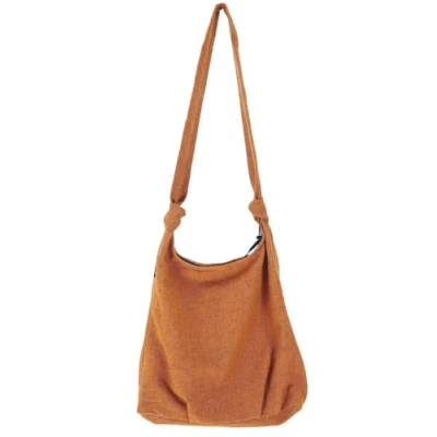 Afbeelding van GURU SHOP schoudertas Boho groen voor dames en heren, katoen, 30 x 35 9 cm, alternatief stoffen handtas, Roest oranje.