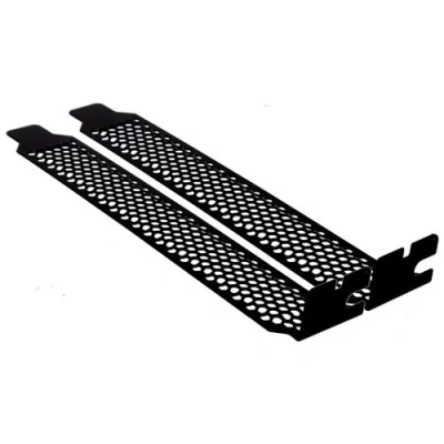 Image de Support de couvercle fente InLine® PCI / E perforé 2pcs. Mis en noir