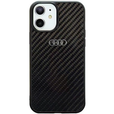 Afbeelding van Audi Carbon Fiber Back Case Geschikt voor Apple iPhone 11/XR (6.1&quot;) Zwart