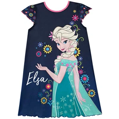 Afbeelding van Disney Frozen nachthemd voor meisjes, avondjurk, Elsa en Anna, Meerkleurig