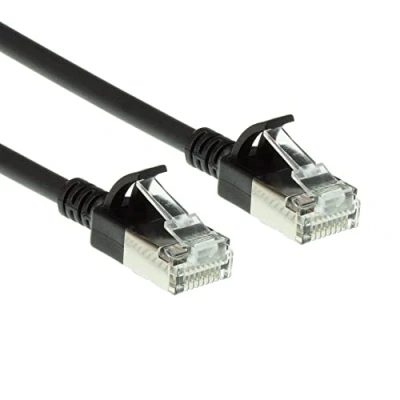 Afbeelding van ACT DC7910 LSZH U/FTP CAT6A Datacenter Slimline Patchkabel Snagless RJ45 Connectoren Zwart 10 meter