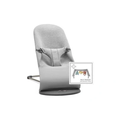 Image de Babybjorn Pack Transat Bliss Jersey 3D + Jouet Amis doux gris