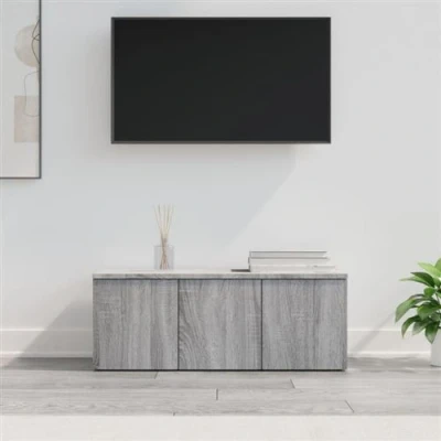 Afbeelding van Tv meubel 80x34x30 cm bewerkt hout grijs sonoma eikenkleurig