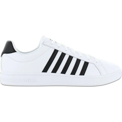 Afbeelding van K SWISS Court Tiebreak Sneakers laag, Heren, Maat: 41, white black Leer en textiel