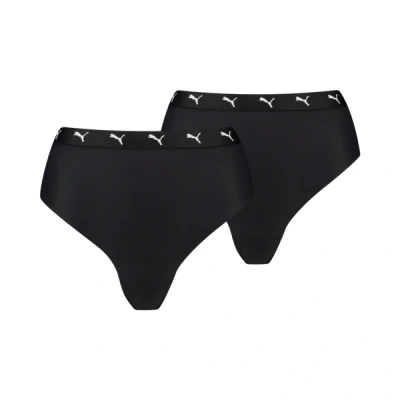 Afbeelding van Puma Sport String High Waisted 2 pack Zwart M