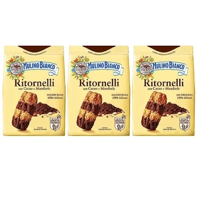 Afbeelding van Mulio Bianco Ritornelli Italiaanse koekjes zet cacao in amandelen, 700 g (Ritornelli, 3 stuks)