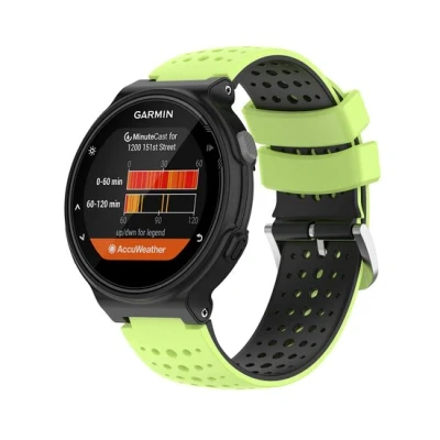 Afbeelding van Siliconen Dot Pattern bandje Groen + zwart Garmin Forerunner 220 / 230 235 620 630 735 (XT)