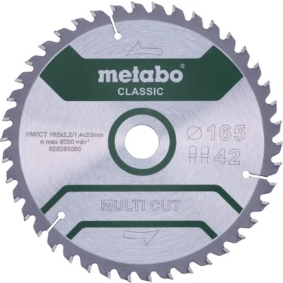 Afbeelding van Metabo MULTI CUT CLASSIC 628280000 Cirkelzaagblad 165 x 20 1.4 mm Aantal tanden: 42 1 stuk(s)