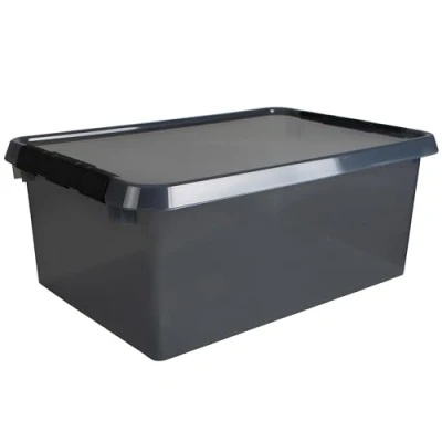 Afbeelding van Comfort Line opbergbox 45L transparent grijs zwart