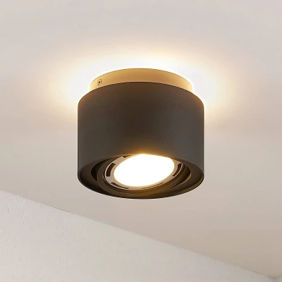 Afbeelding van Arcchio plafondlamp 2lichts Aluminium H: 12 cm GU10 zwart (RAL 9004)