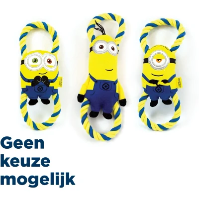 Afbeelding van Minions pluche bob / stuart kevin aan flostouw 28 cm