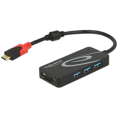 Image de Delock Concentrateur (hub) 3 x USB 3.1 Gen 1 de bureau
