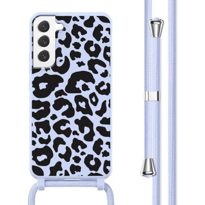 Afbeelding van imoshion hoesje Geschikt voor Samsung Galaxy S22 Plus met koord Siliconen design Meerkleurig / Animal Lila