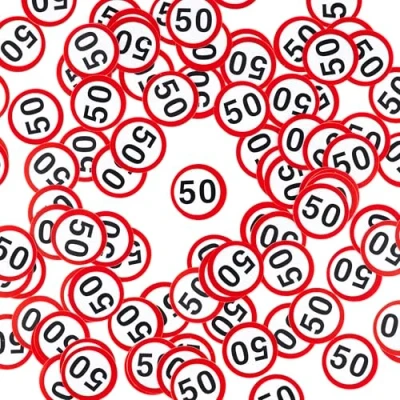 Afbeelding van Verjaardagsdecoratie confetti 50e verjaardag decoratie vrouw man