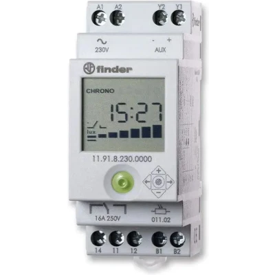 Afbeelding van Finder 11.91.8.230.0000 Schemerschakelaar 1 stuk(s) Voedingsspanning (num):230 V/AC Lichtgevoeligheid: 2 150 lx