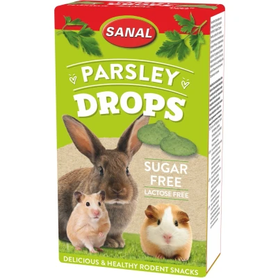Afbeelding van Sanal Drops Sugar Free Knaagdiersnack Peterselie 45 g