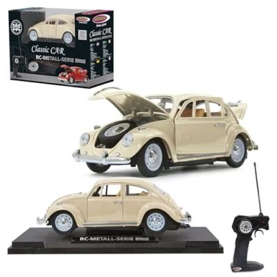 Image de Jamara RC VW Beatle Classic en fonte pour garçons 27 MHz beige 1:18
