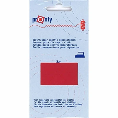 Afbeelding van PRONTY REPARATIEDOEK SNELFIX OPSTRIJKB. 018 ROOD PER STUK.