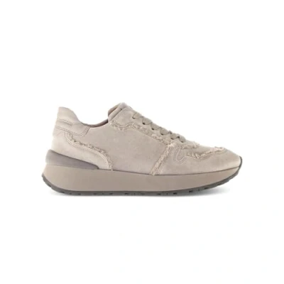 Afbeelding van Gabor Sneakers laag, Dames, Maat: 38.5, Taupe Veloursleer