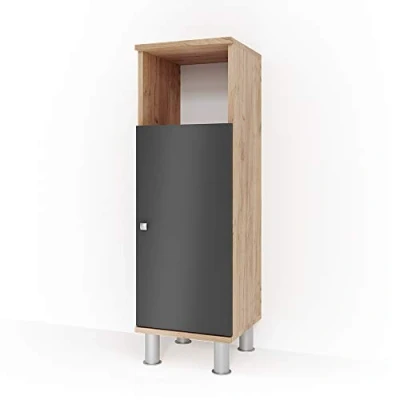Afbeelding van Vicco Halfhoge kast Fynn, Eiken/Antraciet, 30 x 95 cm
