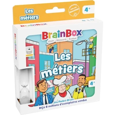 Afbeelding van Bezzerwizzer BrainBox De beroepen geheugen en observatiekaartspel familiespel vanaf 4 jaar 1 speler + Frans