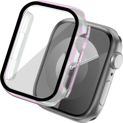 Afbeelding van imoshion Full Cover Shiny Hardcase voor de Apple Watch Series 7 / 8 9 41 mm Transparant