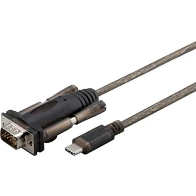 Afbeelding van Microconnect USB3.1CRS232 seriële kabel Zwart 1 m USB C DB9