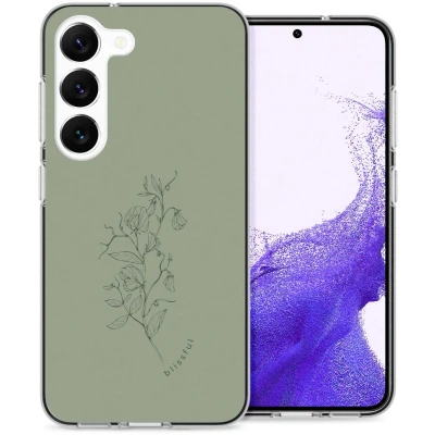 Afbeelding van iMoshion hoesje Geschikt voor Samsung Galaxy S23 Siliconen Design Groen / Green Leopard