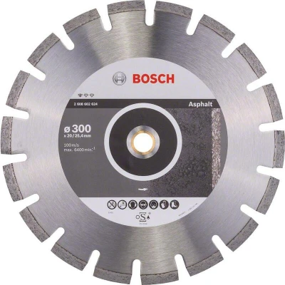 Image de BOSCH 2608602624 Disque de coupe diamanté Standard pour l&#039;asphalte 300 x 20/25,40 2,8 10 mm