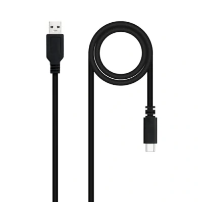 Afbeelding van Kabel USB A naar C NANOCABLE 10.01.210 Zwart 2 m