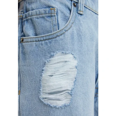 Afbeelding van Urban Classics Heavy Ounce KNEE CUT Relaxed fit jeans, Heren, Maat: 38, New light blue washed