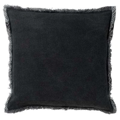 Afbeelding van Dutch Decor BURTO Kussenhoes van gewassen katoen Raven 60x60 cm zwart