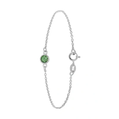 Afbeelding van Lucardi Geboortesteen Armband, Dames, Maat: One Size, May green