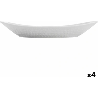 Afbeelding van Serveerschaal Quid Gastro Keramisch Wit (39,5 x 19 8 cm) (4 Stuks)