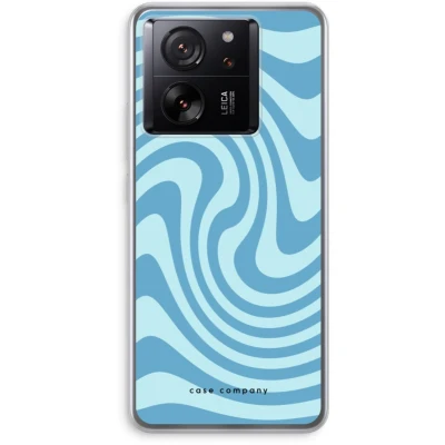 Afbeelding van Case Company® hoesje geschikt voor Xiaomi 13T Swirl Blauw Soft Cover Telefoonhoesje Bescherming aan alle Kanten en Schermrand